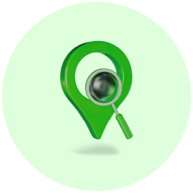 Icone localisation en 3D